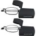 Reading Glasses 2 Pair Black/Gunmetal Compact Folding Readers 2.0x with Cases - Unisex Bundle - Buy Online on GoSupps.com
