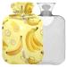 NAANLE CARTOON FRUIT BANANANA Harm bottle MITEVED Transparent hot water bottle 1l of warm head for bed Handfoot Warmer pain relief heat and cold therapy