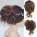 Claw Messy Bun Hairpieces Clip Wavy Curly Hair Chignon Clip in Hairpieces Tousled Updo Doughnut Hair Bun Synthetic Hair Ponytail for Women Girls 8#/27#