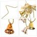 Abaodam 3pcs Christmas Baubles Clothes Rack Christmas Tree Bells Christmas Bell Pendant Pure Gold Metal - Buy Online on GoSupps.com