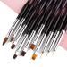 10Pcs Nail Art Brush Set - Professional Painting Drawing & Embossing Tools for DIY Manicure - International Shipping Available - Buy Online on GoSupps.com