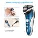 SweetLF 3D Rechargeable Electric Shaver for Men - Wet & Dry Rotary Shaver with Pop-up Trimmer - Blue | Waterproof IPX7 - Buy Online on GoSupps.com