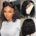 Deep Wave Lace Front Wigs Human Hair Brazilian Curly Bob Wig 10 Inch MSGEM 13x4 Transparent Lace Front Wigs Human Hair Wigs for Black Women Wet and Wavy Curly Frontl Wigs Pre Plucked with Baby Hair 10" Curly Bob Wig