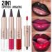  Beliky Girl 2-in-1 Double-Ended Lip Pencil and Liquid Lipstick Moisturizing Plumping Glossy Mirror-Effect Long-Lasting and Highly Pigmented Sculpt Velvet - Versatile Makeup for Women (#02) - Buy Online on GoSupps.com