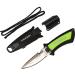 Cressi Short Blade Knife for Scuba Diving and Spearfishing with Quick-Release Sheath & Hose Holder - Lima: designed in Italy Lime
