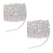 Acrylic Clear Crystal Beads Diamond Garland Strands Rhinestone by Roll for DIY Doorway Beads String Curtain Wedding Birthday Party Decorations Arts and Crafts Projects (2 Pack of 99 Ft/33 Yards)