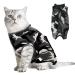 Hipet Cat Surgical recreational suit for abdominal wounds or skin diseases replacement e-collar & cone cats onesie anti licking pet surgical recovery vest shirt (L camouflage) l camouflage