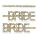 Luckious Brand 3 Pieces Rhinestone Bobby Pin Set with "BRIDE" Lettering Glitter Rhinestone Hair Clips Metal Barrettes - Elegant Crystal Hair Clips for Lady Women Girls (Gold)