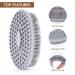 Set of 2 Body Brush for Exfoliation & Circulation Boost - Natural Bristle Dry Skin Brush & Soft Silicone Scrubber for all Skin Types - Gray/Brown - Buy Online on GoSupps.com