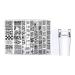 Hislaves 1 Nail Plate DIY Form Plate Pressing Steel Nail Stamping Set Implement for 1