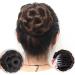 Messy Bun Hair Piece for Women Synthetic Hair Bun Chignon Clip in Ponytail Hair Extensions Flowers Style Hair Bun Claw Clip In Updo Ponytail Hairpiece for Women Fake Hair Accessories for Women Girls Brown black - Buy Online on GoSupps.com