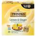 Twinings Lemon & Ginger Herbal Tea Individually Wrapped Bags - Naturally Caffeine-Free - 100 Teabags