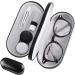 CNZON The double-sided portable 2-in-1 contact lens case and the glasses case have a double design with integrated mirror tweezers and contact solving bottles leakage-proof for