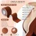XL Breast Lift Tape for Large Breasts | Breathable Boobytape with Reusable Nipplecover | Adhesive Bra for Athletic Support | Brown - Buy Online on GoSupps.com