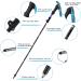 Anykuu Foldable Hiking Poles 110-130cm | Ultralight Shockproof Nordic Walking & Trekking Poles - Blue - Buy Online on GoSupps.com