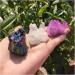 3pcs Aura Angel Crystal Cluster Natural Titanium Coating Gemstone Quartz Cluster Home Decor 110-120g Decoration - Buy Online on GoSupps.com