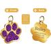 Nibana Personalized Dog Tags Glitter Paw Print Custom Pet ID Tags Engraved Cat Name Tags for Small Medium Large Dogs Cats up to 4 Lines of Custom Text Easy to Read(Purple) - Buy Online on GoSupps.com
