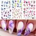 Colorful Nail Art Sticker Decal  3D Self-Adhesive Color Halo Dye Sticker Design for Women Fashion Nail Art Decoration DIY Nail Art Acrylic Nail Supplies 3 Sheets Halo Dyeing