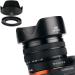 JJC Reversible Lens Hood Shade with 40.5mm Filter Adapter for Sony FE 28-60mm F4-5.6 SEL2860 on ZV-E1 A7C A7III A7RII & E PZ 16-50mm F3.5-5.6 SELP1650 on ZV-E10 A6000 A6100 A6300 A6400 A6500 A6600