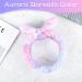 Spa Bowknot Headband for Women - Soft Coral Fleece Elastic Hair Band for Makeup & Shower | Pink-Violet Cosmetic Headwrap - Buy Online on GoSupps.com