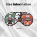 SSIMOO Cattle Dog Floral Print Double-Sided Eye Mask | Soft Light Blocking Sleep Mask for Enhanced Sleep Quality - International Shipping Available - Buy Online on GoSupps.com