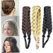 Braid Headband 5 Strands Synthetic Hair Braided Headband Chunky & Wide Plaited Braid Hair Band Adjustable Elastic Stretch Hairpiece for Girls (Style 3) - Buy Online on GoSupps.com