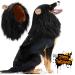 Vivifying Dog Costume Lion's Mane Dog Adjustable Dog Halloween Costume Wig with Ears for Medium and Large Dogs (Black)