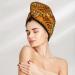 Hair Towel Wrap - Quick Drying Towel Turban with Button for Effortless Hair Drying (Tiger Design) - International Shipping Available - Buy Online on GoSupps.com
