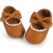 RVROVIC Baby Girl Princess Mary Jane Moccasins | Soft Sole Crib Shoes 12-18 Months | Toddler Dress Shoes B Brown - Buy Online on GoSupps.com