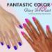 Hot Pink Press on Nails - Medium Square Coffin Style | Thick Reusable Gel Acrylic False Nails | 24 Glossy Solid Color Set - SXVME - Buy Online on GoSupps.com