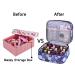 ZFZGFRCS Nail Polish Organizer - Double-layer Storage Bag for 30 Bottles, Flower Design, Portable Carrying Case with Handle - Buy Online on GoSupps.com