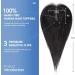 EMMOR Hair Topper For Women 100% Remy Human Hair For Women With Thinning Hair Loss Cover Gray Hair Three Clips on Topper 3.5in 4in Hand-Tied 12 inch Natural Black - Buy Online on GoSupps.com