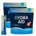 HYDRA AID Low Sodium Electrolyte Powder Packets - Marine-Mineral Hydration Mix with Vitamins B C D | No Salty Aftertaste | Pack of 2 | 28 Raspberry Blue Lemonade Sticks | Vegan Non-GMO Gluten Free