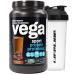 Vega Sport Protein Powder Chocolate with Shaker Bottle - Plant Based Vegan Protein Powder BCAAs Amino Acid tart cherry Non Dairy Gluten Free Non GMO (19 servings)