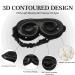 ZIMASILK Adjustable 3D Contoured Pure Mulberry Silk Sleep Mask - Super Soft Breathable Blindfold in Black - Buy Online on GoSupps.com
