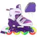 JIFAR Youth Children's Inline Skates - Adjustable with Light Up Wheels - Purple M (1Y-4Y / 8-16 years) - Indoor & Outdoor Skating - Buy Online on GoSupps.com