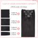 Vlasy Clip in Hair Extensions 16 Inch - Black Brown Human Hair 7 Pcs Seamless Straight Clip in Extensions for Women - Buy Online on GoSupps.com