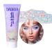 Prreal Body Glitter Gel 50ml Face Glitters Body Gel Sequins Shimmer Liquid Eyeshadow Chunky Glitter for Face Hair Nails Hologrographic Cosmetic Laser Powder Festival Glitter Makeup#Candy