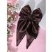 Arendelle Satin Long Tail Bow in Brown | Bow Hairpin clip for Women and Girls | Anti-Hair Breakage Hairclips ABW011  - Buy Online on GoSupps.com