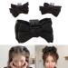 3Pack Hair Claw Jaw Clips Set For Women Girls - Large Satin Solid Bow Hair Clips And Small Claw Hair Clips Black Hair Decor Accessories Grosgrain Ribbon Hair Claw Clips (1 Hair Clips SetA)
