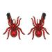 Halloween Spider Hair Clips Sparkle Crystal Monster Hairpins Creative Rhinestone Insect Barrette Horror Funny Costume Dress-up Accessories Red