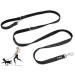 Dog Lead Hands Free Dog Leash Multifunctional Dog Rope Training Leads for Running Walking Hiking adjustable to 4 different lengths Nylon Double Running Lead for Small Medium or Large Dogs Black