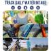 SPWB 1L Leak-Proof Sports Bottle | BPA-Free Tritan Water Bottle with Filter & Time Marking | Ideal for Cycling Fitness Hiking Camping & School - Blue Waves - Buy Online on GoSupps.com