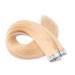 Buy #24 Gold Blonde Tape-In Hair Extensions | 40cm Remy Real Hair | 30 Bricks - Tresse by Novon Hair Extensions - Buy Online on GoSupps.com