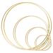 8 Pack Large Metal Floral Hoop Wreath Macrame Gold Hoop Rings(6 Inch8 Inch10 Inch 12 Inch) for Making Wedding Wreath Decor and DIY Dream Catcher Wall Hanging Crafts-Gold