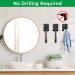 Premium Stainless Steel Razor Bracket Shower Hooks - 3-Piece Multi-Purpose Towel Holder Self-Adhesive & Drill-Free | Black Bathroom & Kitchen Organizer - Buy Online on GoSupps.com