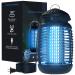 Bug Zapper for Indoor and Outdoor, 4200V Electric Mosquito Zapper, High Powered Waterproof Fly Zappers Mosquito Traps Outdoor, Fly Control for Home, Kitchen, Backyard, Camping Black