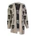 Fast Fashion Ladies Long Sleeves open Cardigan Skull Owl Front and above 20 Stone