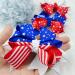 Patriotic 4th of July Bow Hair Clips - American Flag Barrette for Women and Girls - Independence Day Hair Accessories Set of 3 - Buy Online on GoSupps.com
