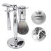 Premium 3 Piece Shaving Set - Brush Holder & Accessories for Salon Quality Shave | International Shipping Available - Buy Online on GoSupps.com